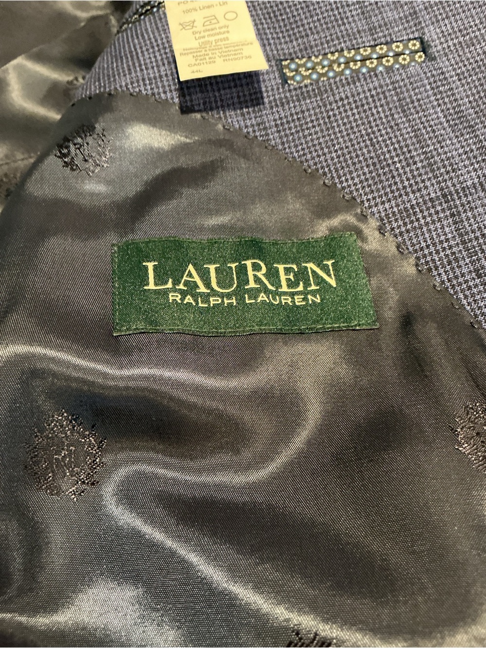 NWT Lauren Ralph Lauren Ultraflex Navy Plaid Sport Coat Blazer 44L - Picture 4 of 12